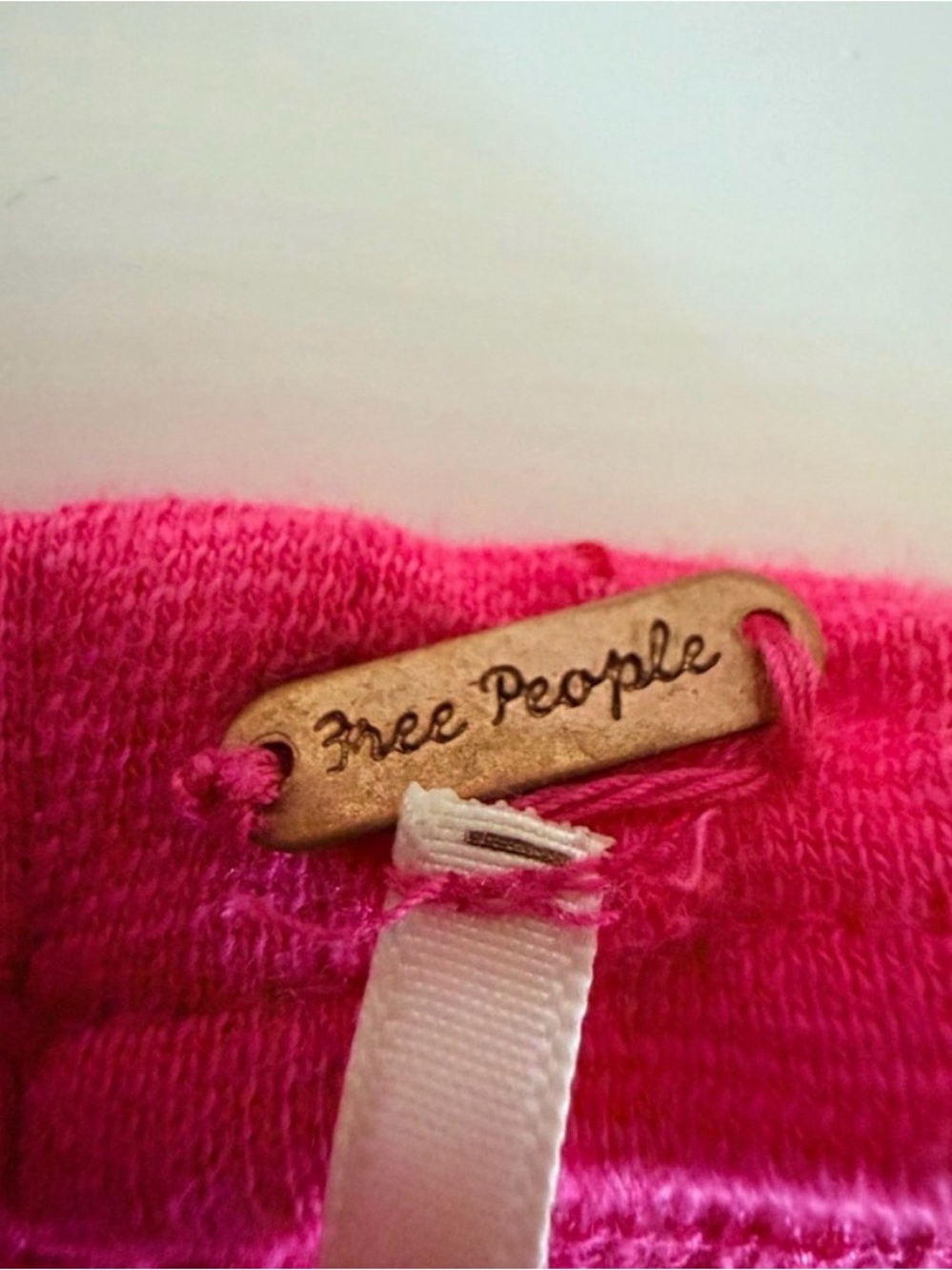 Free People - Pink Embroidered Halter Cowl Neck Top - Picture 5 of 5